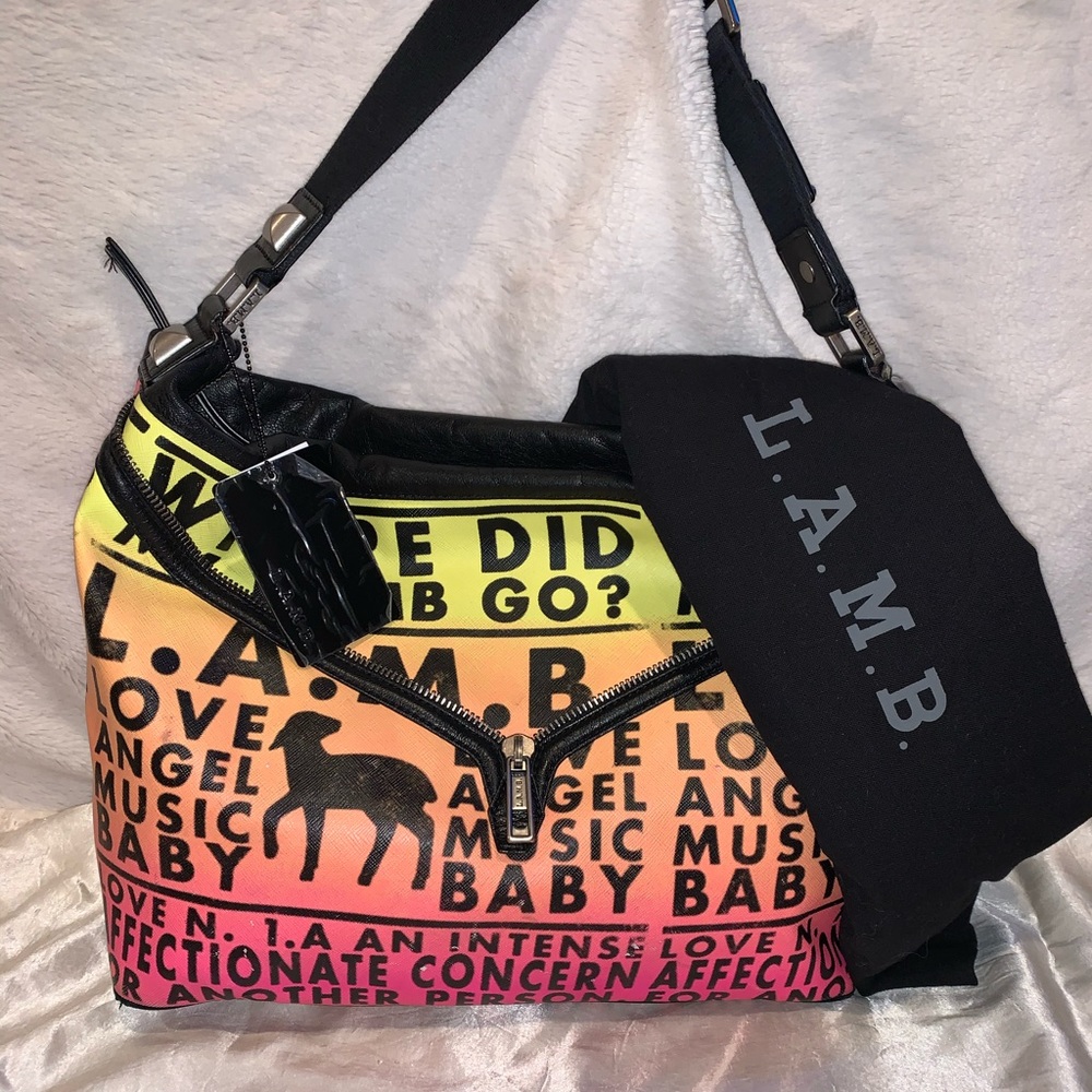 L.A.M.B. Grandvale Dayglo Sunrise Large Handbag